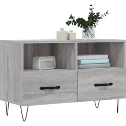 vidaXL TV-Schrank Grau Sonoma 80x36x50 cm Holzwerkstoff