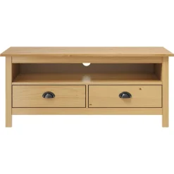 vidaXL TV-Schrank Hill Honigbraun 110x40x47 cm Massivholz Kiefer