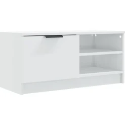 vidaXL TV-Schrank Hochglanz-Weiß 80x35x36,5 cm Holzwerkstoff