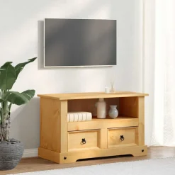 vidaXL TV-Schrank Mexiko-Stil Kiefernholz 91x43x56 cm