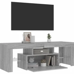 vidaXL TV-Schrank mit LED-Leuchten Grau Sonoma 120x35x40 cm