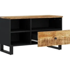 vidaXL TV-Schrank 80x33x46 cm Massivholz Mango & Holzwerkstoff