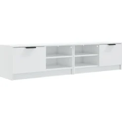 vidaXL TV-Schränke 2 Stk. Hochglanz-Weiß 80x35x36,5 cm Holzwerkstoff