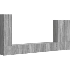 vidaXL TV-Wandregal-Set Wandmontiert 6 pcs Graues Sonoma