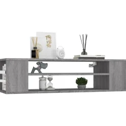 vidaXL TV-Wandschrank Grau Sonoma 100x30x26,5 cm Holzwerkstoff
