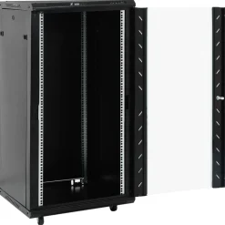vidaXL 22U Netzwerkschrank 19" IP20 Schwarz 60x60x120 cm