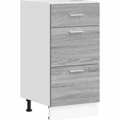 vidaXL Unterschrank Lyon Grau Sonoma 40x46x81,5 cm Holzwerkstoff