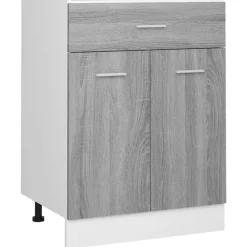 vidaXL Unterschrank mit Schublade Lyon Grau Sonoma 60x46x81,5 cm