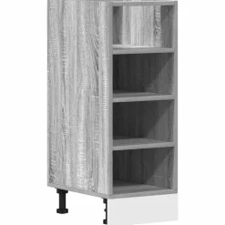 vidaXL Unterschrank Riga Grau Sonoma 30x44,5x81,5 cm Holzwerkstoff