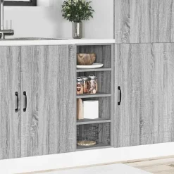 vidaXL Unterschrank Riga Grau Sonoma 30x44,5x81,5 cm Holzwerkstoff