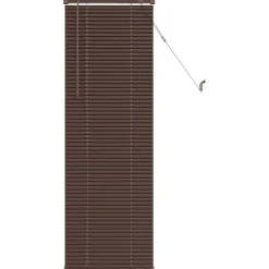 vidaXL Venetianer Jalousie Dunkelbraun mit Muster 150 x 40 cm PVC