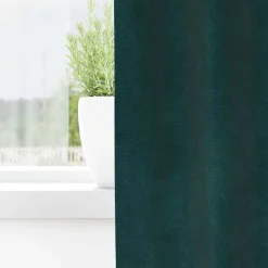 vidaXL Verdunkelungsvorhänge 2 pcs Dunkelgrün 140 x 140 cm Samt