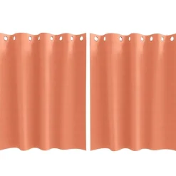 vidaXL Verdunkelungs-Vorhänge mit Ringen 2 pcs Terrakotta 140 x 140 cm