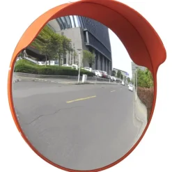 vidaXL Verkehrsspiegel Konvex PC-Kunststoff Orange 45 cm Outdoor