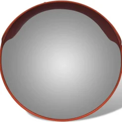 vidaXL Verkehrsspiegel Konvex PC-Kunststoff Orange 45 cm Outdoor