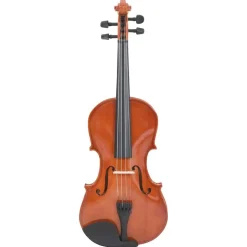 vidaXL Violine Komplettset mit Bogen und Kinnhalter Dunkles Holz 4/4