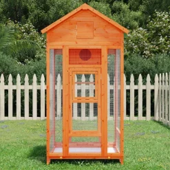 vidaXL Voliere Braun 91,5x53x170 cm Massivholz Kiefer