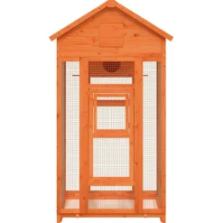 vidaXL Voliere Braun 91,5x53x170 cm Massivholz Kiefer