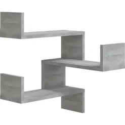 vidaXL Wand-Eckregal Grau Sonoma 40x40x50 cm Holzwerkstoff