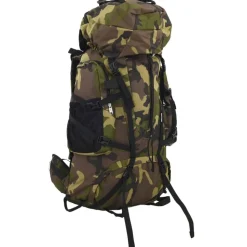 vidaXL Wanderrucksack Grün Tarnfarben 60 L Oxford-Gewebe