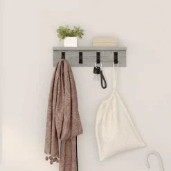 vidaXL Wandmontierter nachttisch Graues Sonoma 40 x 10,5 x 10,5 cm