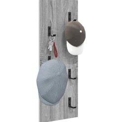 vidaXL Wandmontierter nachttisch Graues Sonoma 30 x 1,5 x 80 cm
