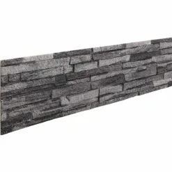 vidaXL Wandpaneele 10 pcs Anthrazit 100 x 25 cm EPS-Schaum