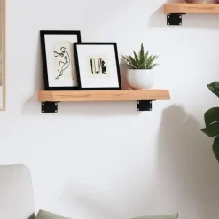 vidaXL Wandregal Hellbraun 40x10x4 cm Massivholz Eiche Behandelt