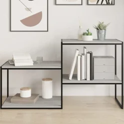vidaXL Wandregale 4 Stk. Grau Sonoma 60x40x1,5 cm Holzwerkstoff