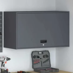 vidaXL Wandschrank für die Garage mit Gasdrucklift-Tür Anthrazit