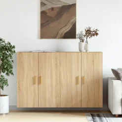 vidaXL Wandschränke 2 Stk. Sonoma-Eiche Holzwerkstoff