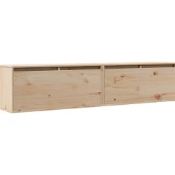 vidaXL Wandschränke 2 Stk. 80x30x35 cm Massivholz Kiefer