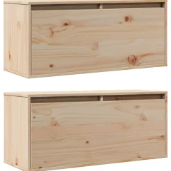 vidaXL Wandschränke 2 Stk. 80x30x35 cm Massivholz Kiefer
