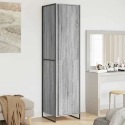 vidaXL Warderobe 2 pcs Graues Sonoma 50 x 50 x 200 cm Holzwerkstoff