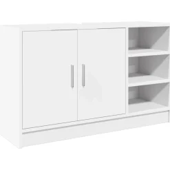 vidaXL Waschbeckenunterschrank Weiß 90x29x55 cm Holzwerkstoff