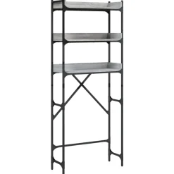 vidaXL Waschmaschinenregal Grau Sonoma 67x25x163 cm Holzwerkstoff
