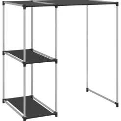 vidaXL Waschmaschinenregal Schwarz 87x55x90,5 cm Eisen