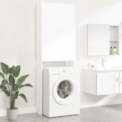 vidaXL Waschmaschinenschrank Weiß 64x25,5x190 cm