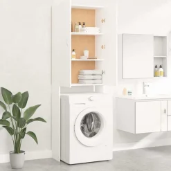 vidaXL Waschmaschinenschrank Weiß 64x25,5x190 cm