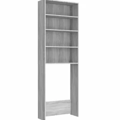 vidaXL Waschmaschinenschrank Grau Sonoma 64x24x190 cm