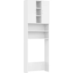 vidaXL Waschmaschinenschrank Weiß 64x25,5x190 cm