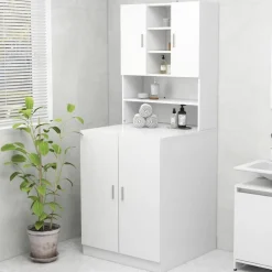 vidaXL Waschmaschinenschrank Weiß 70,5x25,5x90 cm