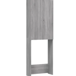 vidaXL Waschmaschinenschrank Grau Sonoma 64x25,5x190 cm