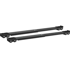 vidaXL Waschmaschinensockel 2 pcs Schwarz 72 x 5 x 4,5 cm Edelstahl