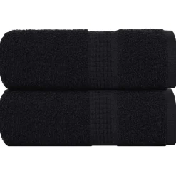 vidaXL Waschtücher FROGN 2 Stk. Schwarz 30x30 cm 360 g/m²