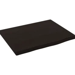 vidaXL Waschtischplatte Dunkelbraun 40x30x2 cm Massivholz Behandelt