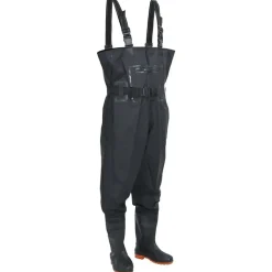 vidaXL Wathose mit Stiefeln und Gürtel Schwarz Größe 38