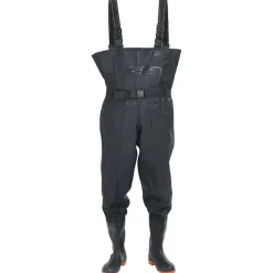 vidaXL Wathose mit Stiefeln und Gürtel Schwarz Größe 38