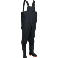 vidaXL Wathose mit Stiefeln Schwarz Größe 42