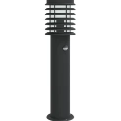 vidaXL Wegeleuchte mit Bewegungsmelder Schwarz 60 cm Edelstahl